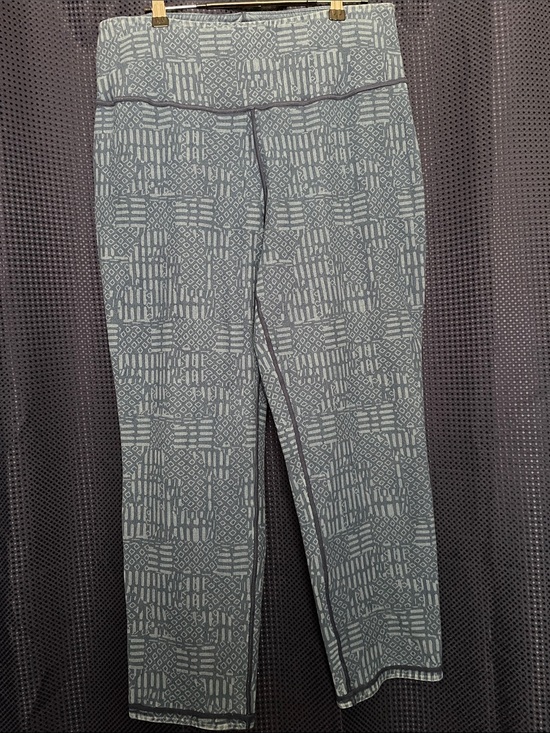 Source Unknown Pants - Source Unknown blue denim Patterned Straight-Leg Pants